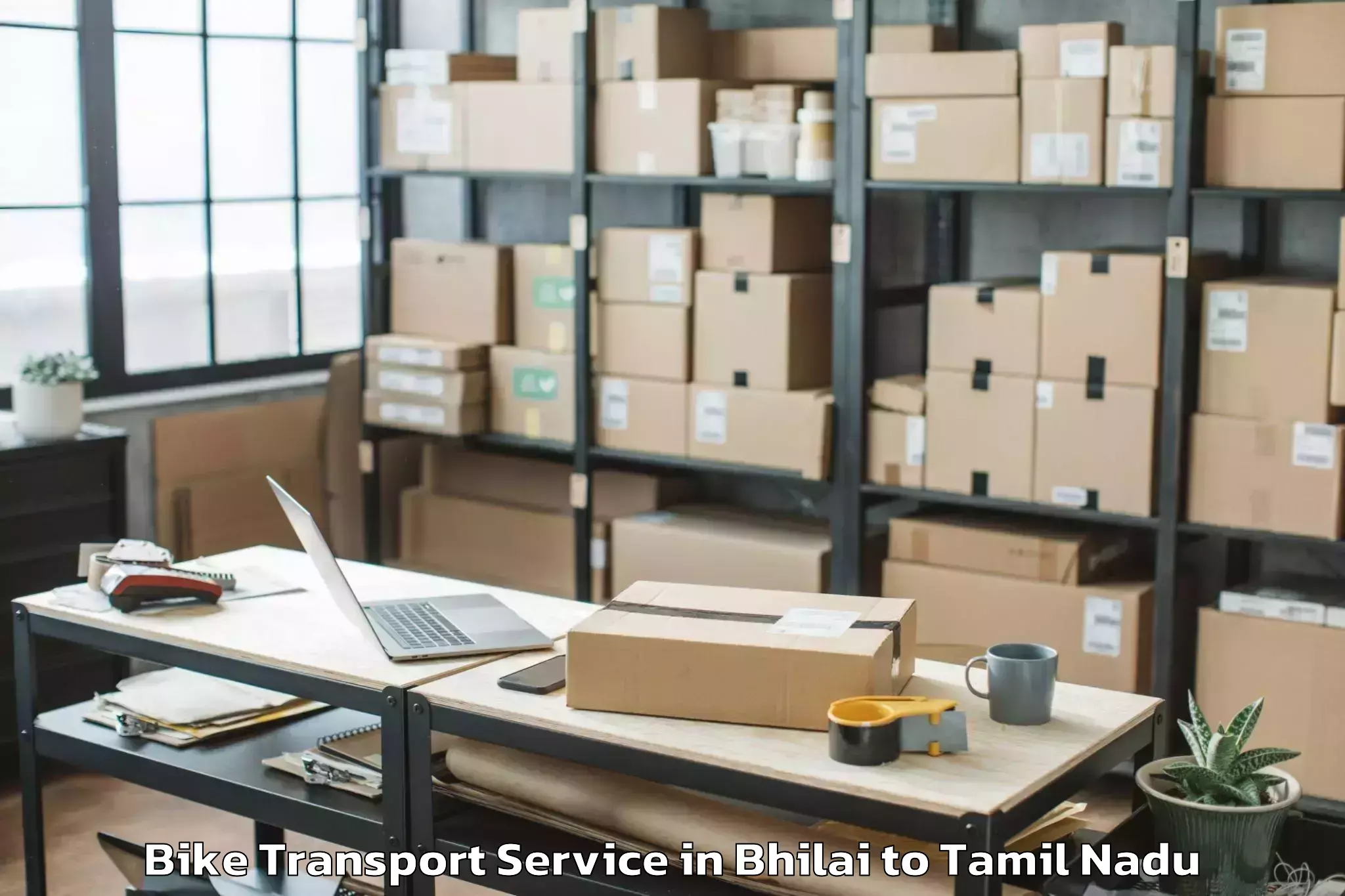 Reliable Bhilai to Tiruchi Bike Transport